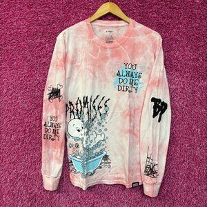 Broken Promises X Casper Do Me Dirty Bubble Bath Pink Tie Dye Long Sleeve T-Shir